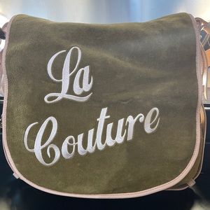 Juicy Couture Vintage Green Velvet Crossbody